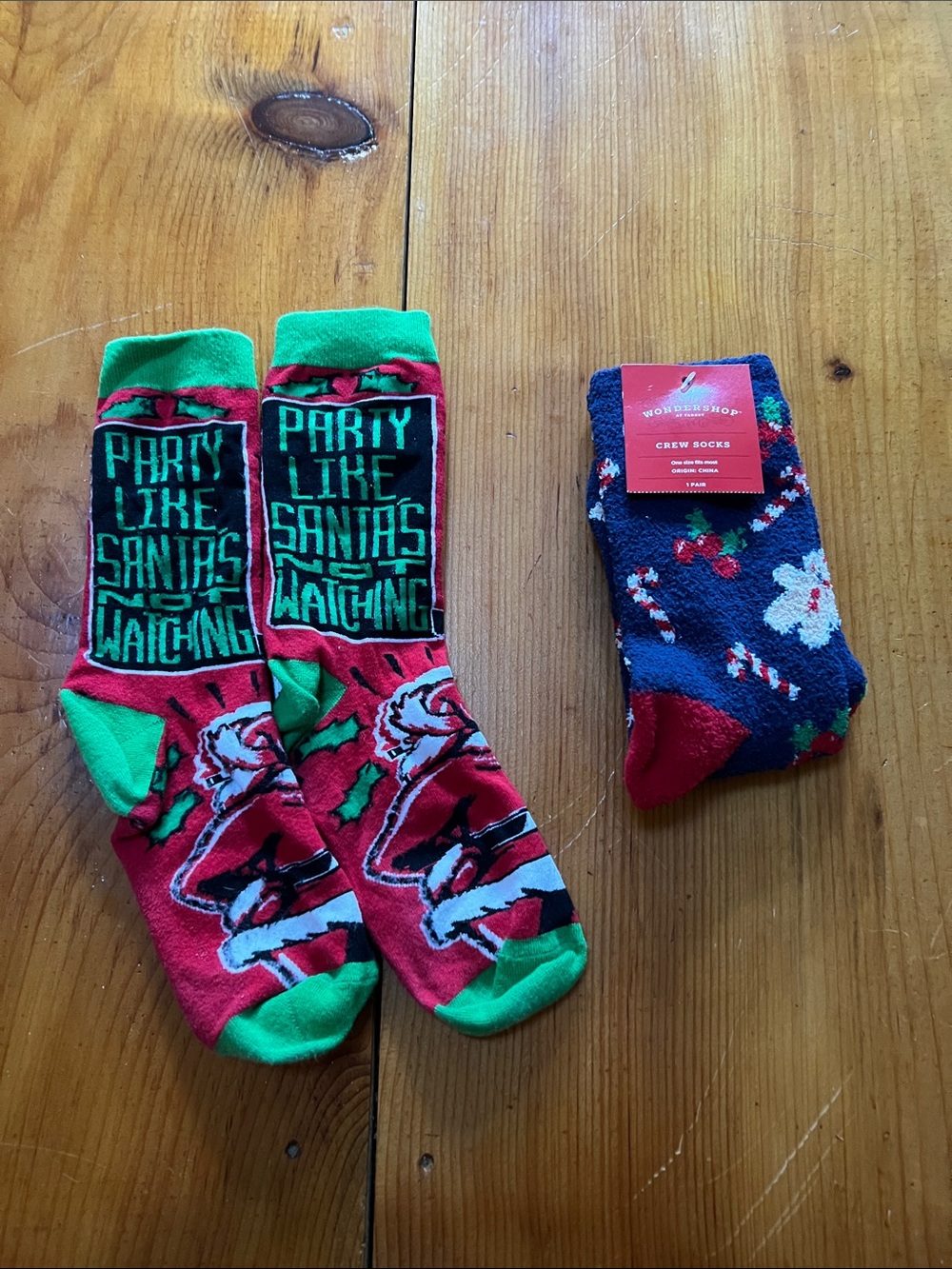 Set of fun Christmas socks one NWT